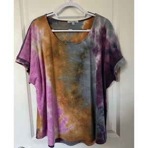 Green Envelope tie dye T-shirt, 3X